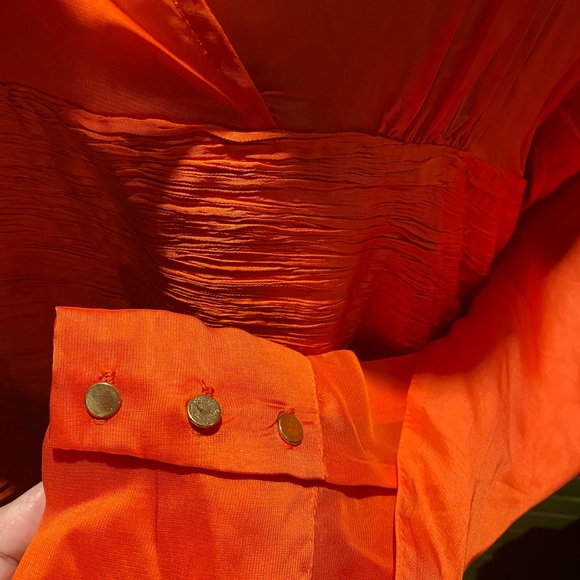 ANTHROPOLOGY “LET ME BE” Orange Dress Medium NWT - Picture 5 of 9